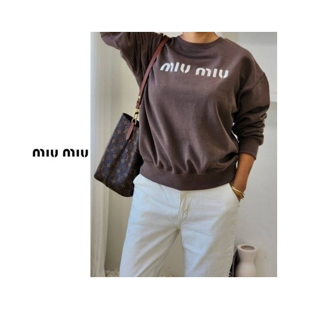 MIUMIU 미우미우 자수 기모맨투맨 4COLOR