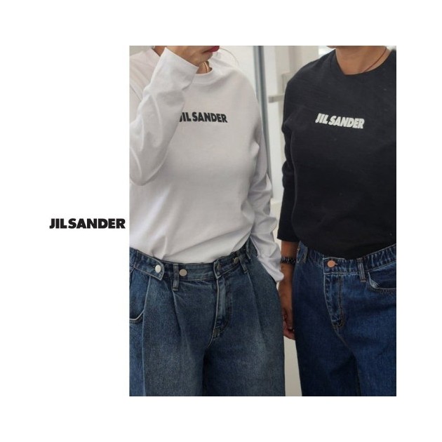 JIL SANDER 질샌더 레터링 긴팔티셔츠