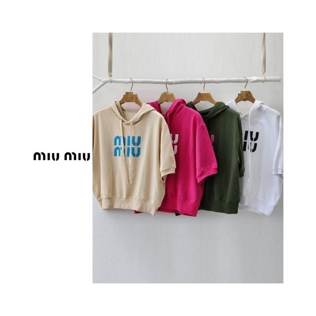 MIUMIU 미우미우 기모 미우 나염 후드