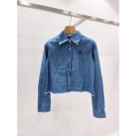 MIUMIU 미우미우 크롭 데님 셔츠