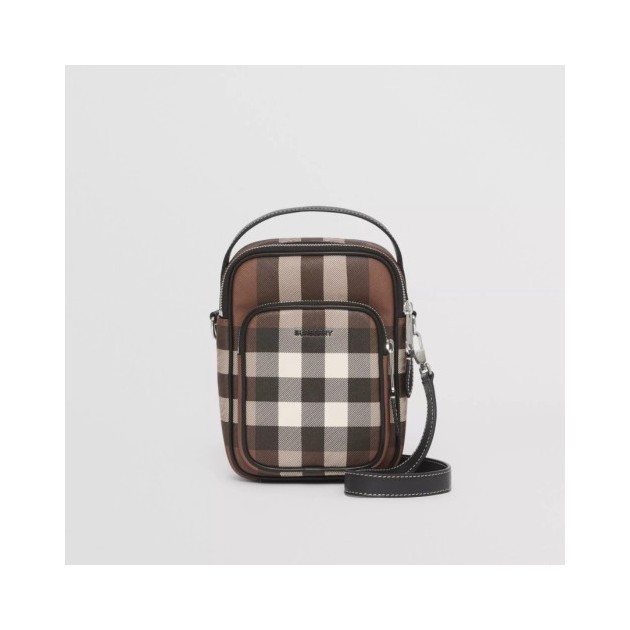 BURBERRY 버버리 체크 레더 크로스바디백 80491181