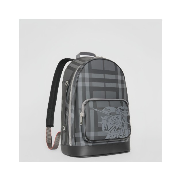 BURBERRY 버버리 런던 체크 배색 가죽 백팩 80051611