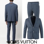 LOUIS VUITTON 루이비통 레더패치 백로고 싱글 슬림슈트