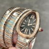 BULGARI 불가리 세르펜티 투보가스 로즈골드 다이아몬드 블랙다이얼 102680