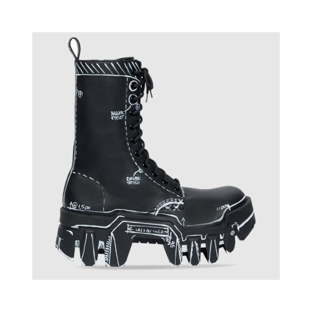 BALENCIAGA 발렌시아가 여성용 부츠 트랙터 콤뱃 부츠 671554