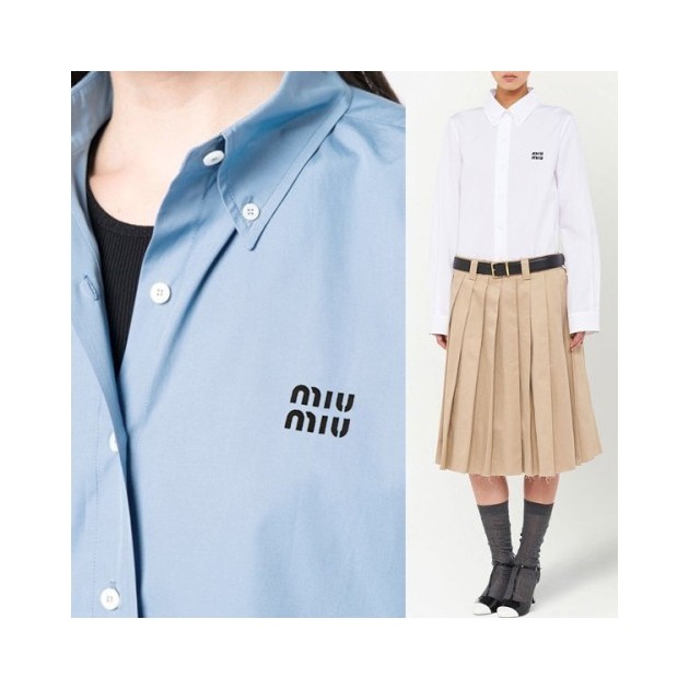 MIUMIU 미우미우 영문로고 셔츠