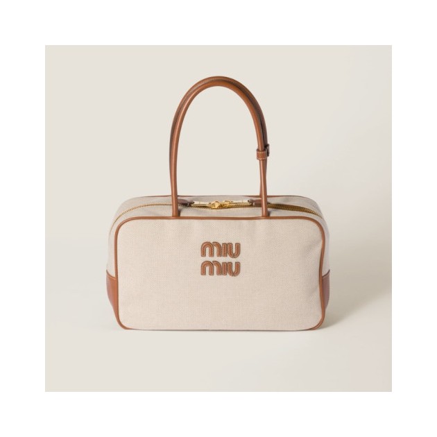 MIUMIU 미우미우 캔버스 및 가죽 보백 5BB163