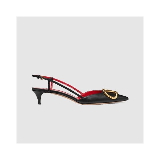 VALENTINO 발렌티노 여성용 송아지 가죽 슬링백 펌프스