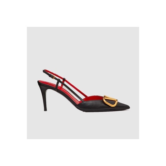 VALENTINO 발렌티노 여성용 송아지 가죽 슬링백 펌프스