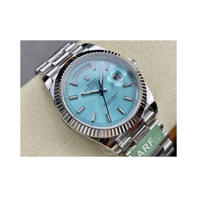 ROLEX 로렉스 데이데이트 아이스블루 바인덱스 다이얼 화이트골드 40mm