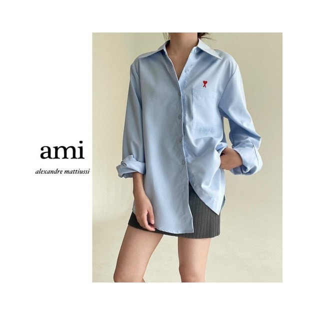 AMI 아미 하트 자수 포켓 셔츠 4COLOR