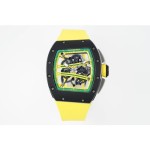 RICHARD MILLE 리차드밀 RM61-01 블랙 세라믹 1:1 베스트 에디션 옐로우 러버 스트랩 RMUL2