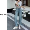 MIUMIU 미우미우 엠보 로고 롤업 진