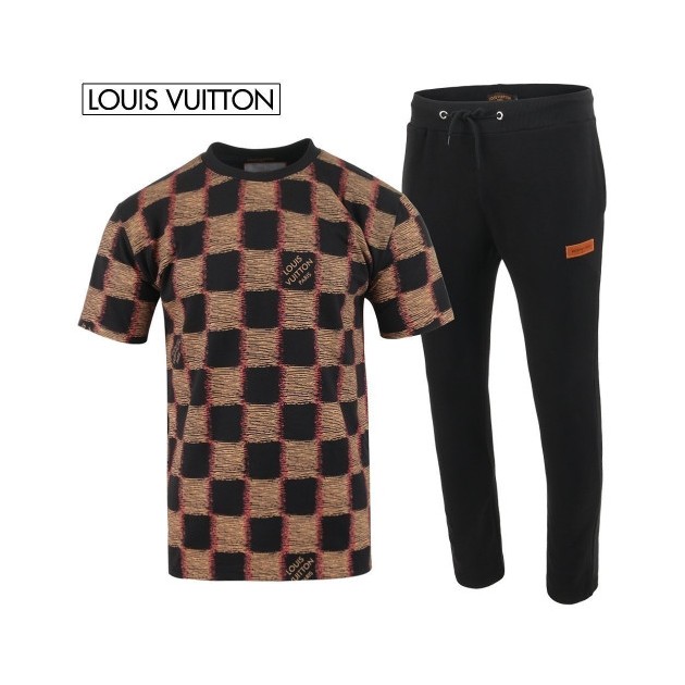 LOUIS VUITTON 루이비통 컬러 다미 나염 반팔 긴바지 셋트