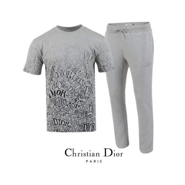 DIOR 디올 투톤 나염 반팔 긴바지 셋트