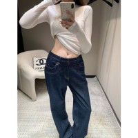CHANEL 샤넬 진청 바지
