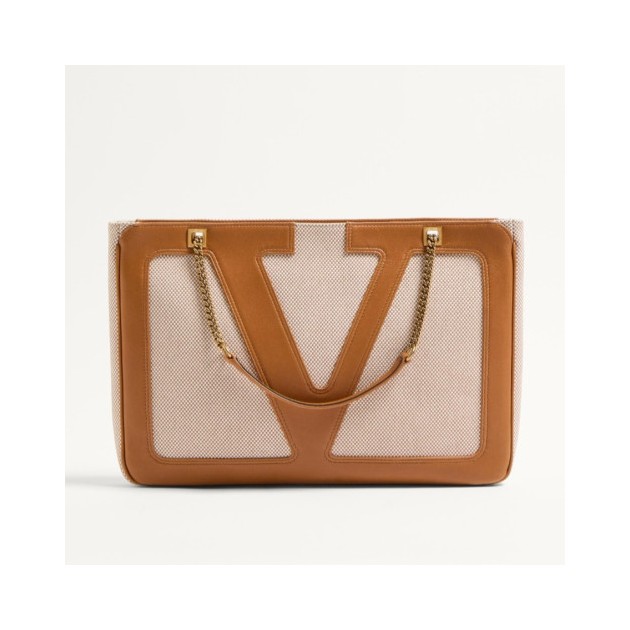 VALENTINO 발렌티노 가라바니 비바 슈퍼스타 캔버스 미디엄 쇼퍼백