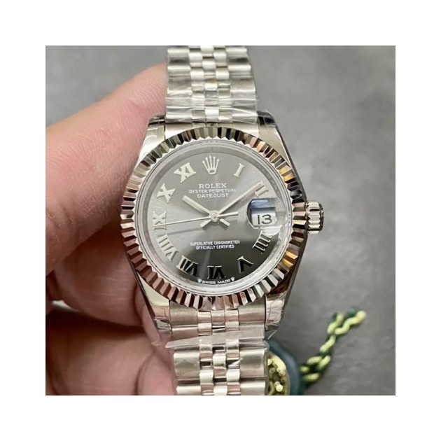 ROLEX 로렉스 레이디 데이저스트 그레이 로만 다이얼 실버 28mm 279173
