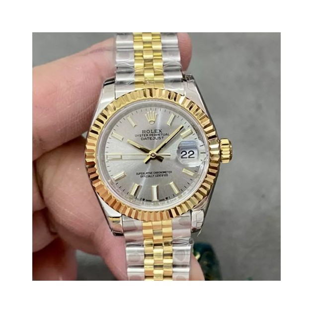 ROLEX 로렉스 레이디 데이저스트 그레이 다이얼 콤비 28mm 279173