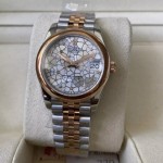 ROLEX 로렉스 여성용 데이저스트 플로럴 다이아몬드 다이얼 콤비 SS/RG 31mm 278241