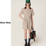MIUMIU 미우미우 체크 미니드레스