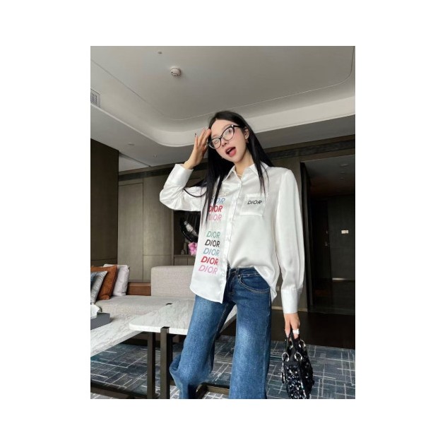 DIOR 디올 실크 블라우스