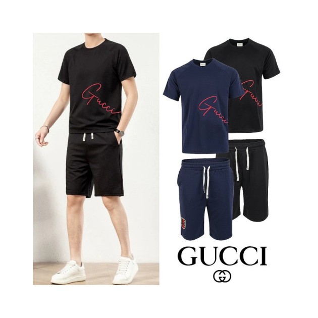 GUCCI 구찌 컬시브 레터링 트레이닝 셋업