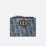 DIOR 디올 30 Montaigne 몽테인 달리아 지갑 데님 S2197