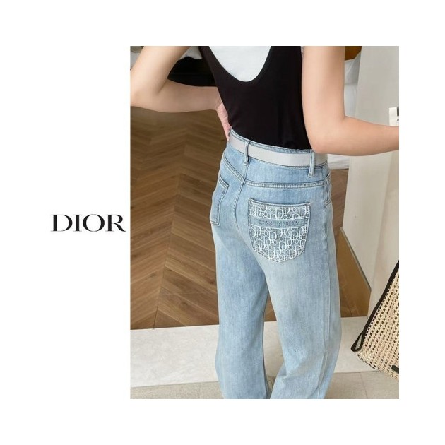 DIOR 디올 로그 연청바지