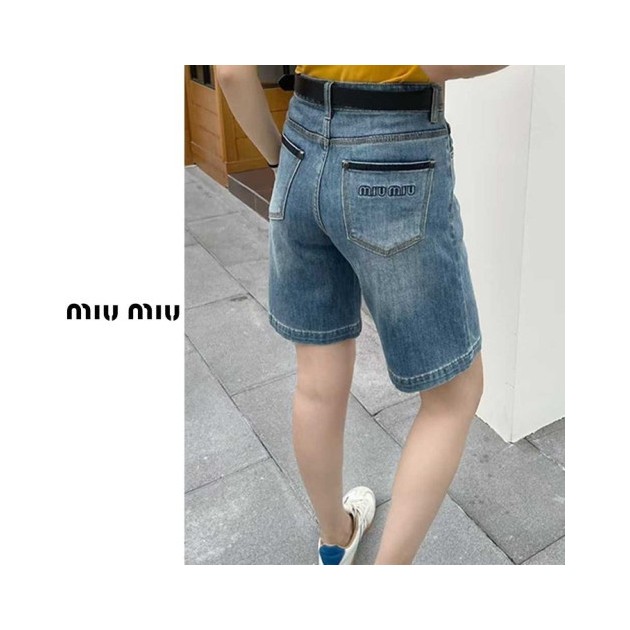 MIUMIU 미우미우 볼드라인 청반바지