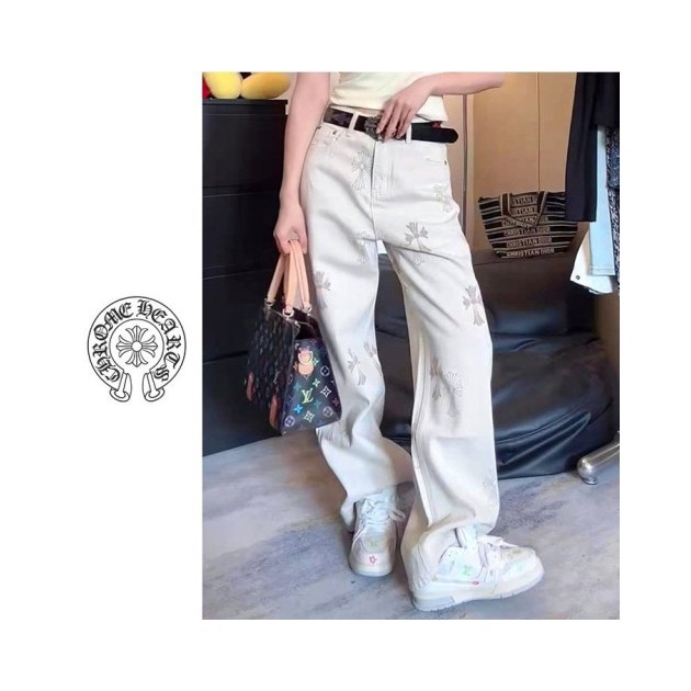 CHROME HEARTS 크롬하츠 십자가 베이지 팬츠