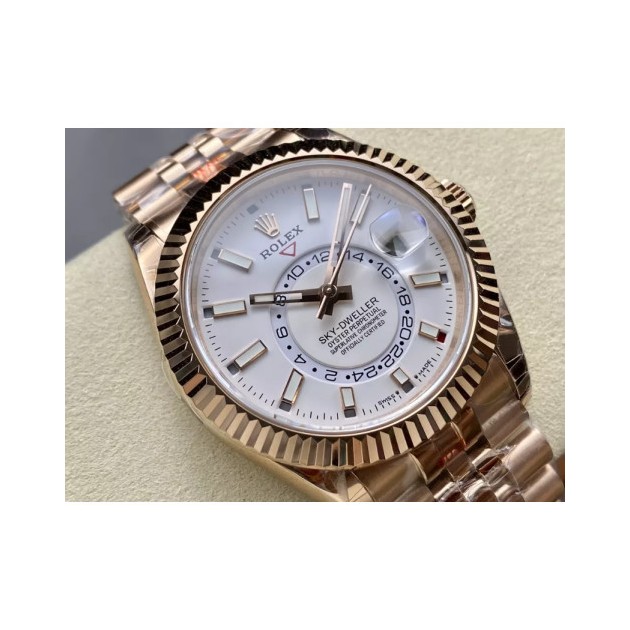 ROLEX 로렉스 스카이드웰러 화이트 다이얼 로즈골드 금통 쥬빌레 42mm