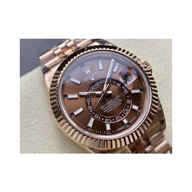 ROLEX 로렉스 스카이드웰러 초코 다이얼 로즈골드 금통 쥬빌레 42mm
