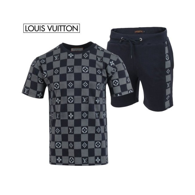 LOUIS VUITTON 루이비통 체스 나염 반팔 & 반바지 셋트