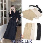MONCLER 뭉클레어 우븐 크롭 투피스 롱치마 세트