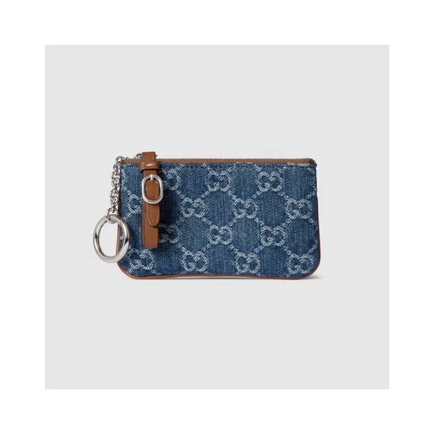 GUCCI 구찌 GG 엠블럼 데님 키 케이스 819113