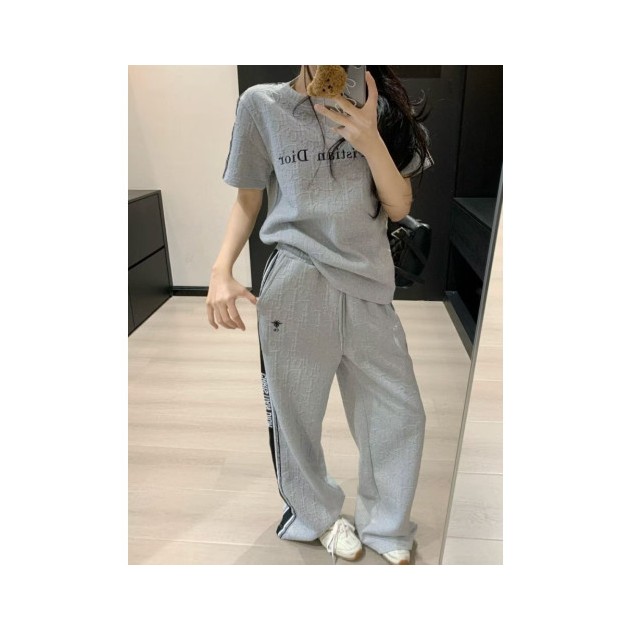 DIOR 디올 엠보 반팔 츄리닝 셋트