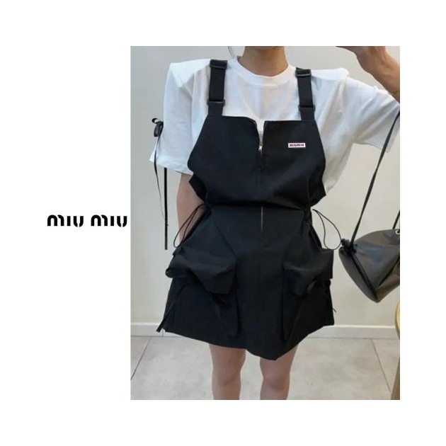 MIUMIU 미우미우 빅 포켓 오버롤 스커트 2COLOR
