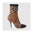 BURBERRY 버버리 여성용 니테드 체크 소크 부츠 80631601 (10cm) 2COLOR