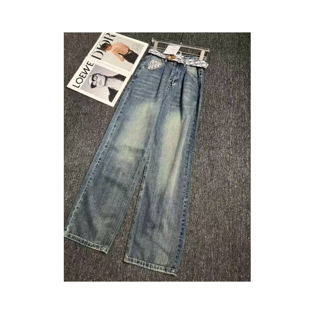 DIOR 디올 뒷포인트 기본 일자 청바지