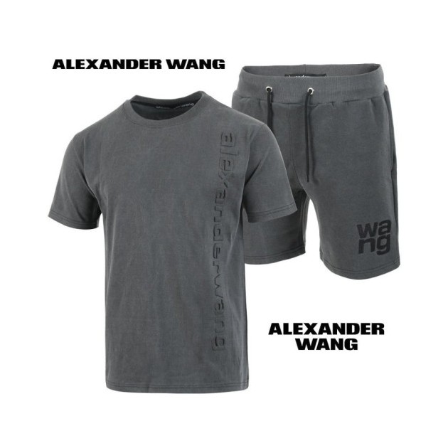 ALEXANDER WANG 알랙산더 왕 피그먼트 엠보 나염 반팔 & 반바지 셋트