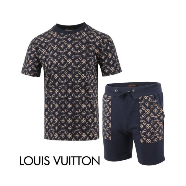 LOUIS VUITTON 루이비통 LV 나염 반팔 & 반바지 셋트