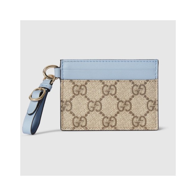 GUCCI 구찌  GG 엠블럼 스트랩 카드 케이스 819121