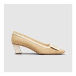 ROGER VIVIER 로저비비에 여성용 구두 (굽높이4.5cm) 벨 비비에 캔버스 힐 0064