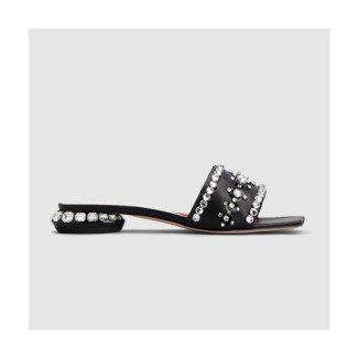 ROGER VIVIER 로저비비에 여성용 주얼 힐 가죽 뮬 6913