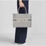 DIOR 디올 오블리크 북토트백 그레이 미디움