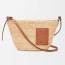 LOEWE 로에베 슬릿 포셰트백 라피아 & 카프스킨