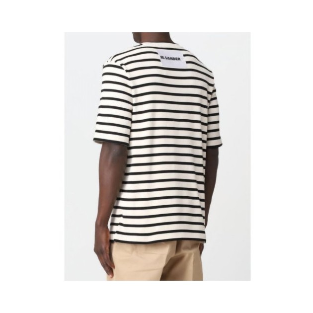 JILSANDER 질샌더 백패치 스트라이프 반팔