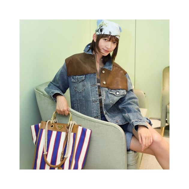 PRADA 프라다 라지 프린트 토트백 1BG561