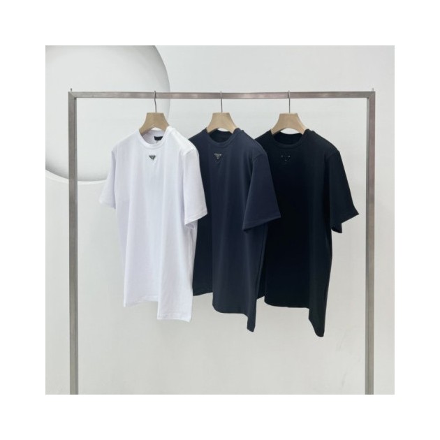 PRADA 프라다 삼각 코튼 반팔